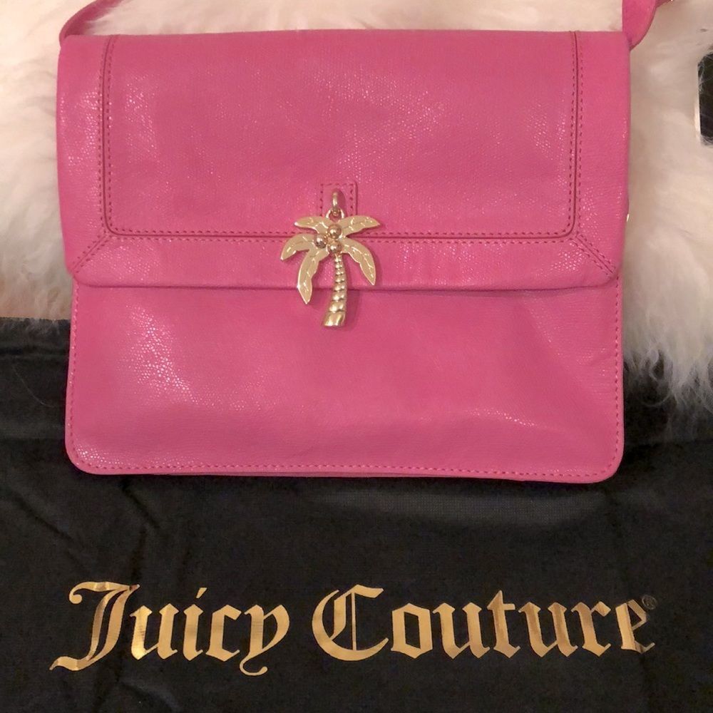 Juicy Couture Leni Charm Leather Shoulder Bag NWT